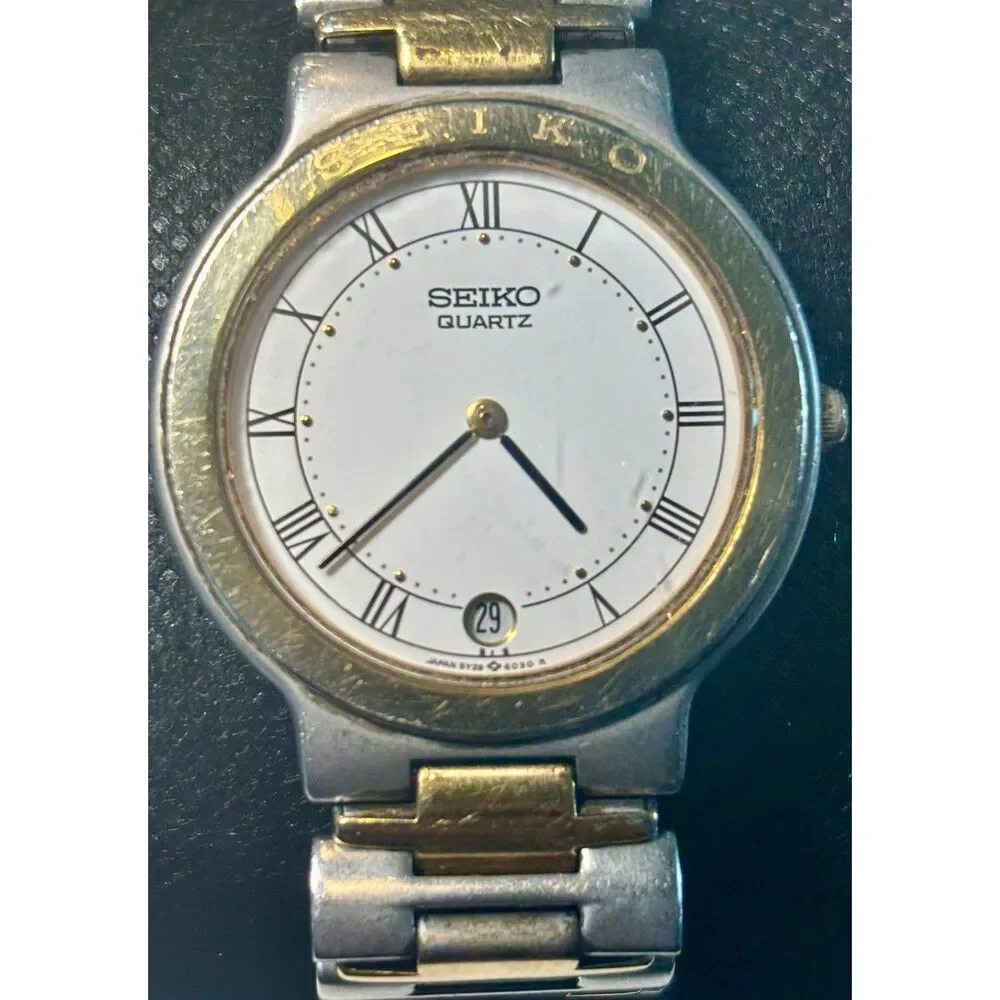 intage Seiko 5Y29-6019 Two-Tone Dress Watch for Men or Women – Fresh Battery